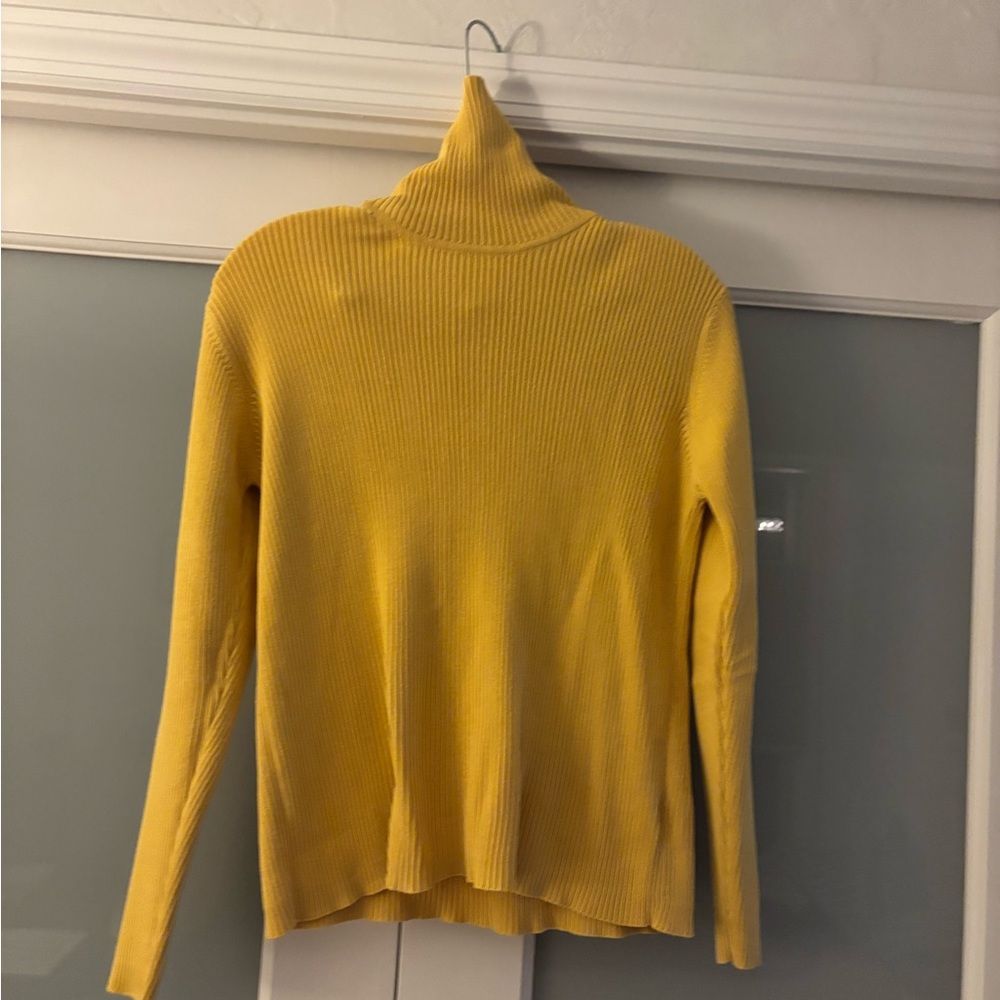Talbots Sunny Yellow Turtleneck Sweater